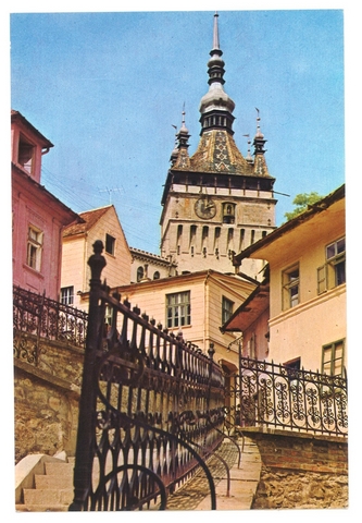 1823 - Sighisoara. Turnul cu ceas (sec. XIV)
